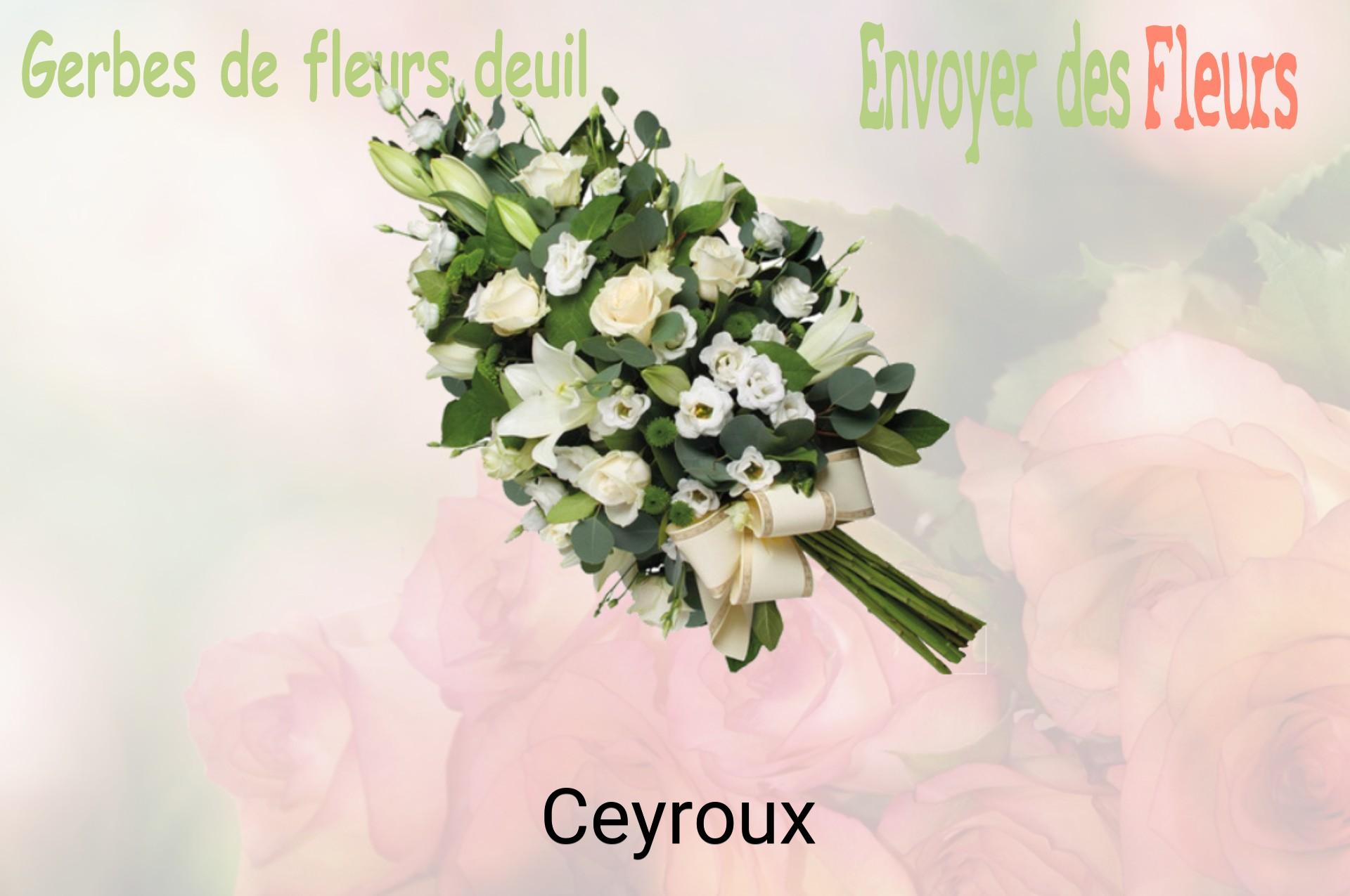 Gerbe de fleurs de deuil livrée à Ceyroux